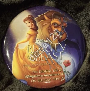 Disney Button Beauty and the Beast 25th Anniversary Edition Button AP Button - Picture 1 of 1