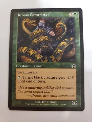 MTG Magic The Gathering Card Krosan Constrictor Creature Snake green Torment - Image 1 of 2