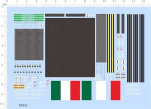 1/64 Calcomanía de agua para dibujo de fibra de carbono marcas de coches deportivos italianos blancos - Imagen 1 de 1