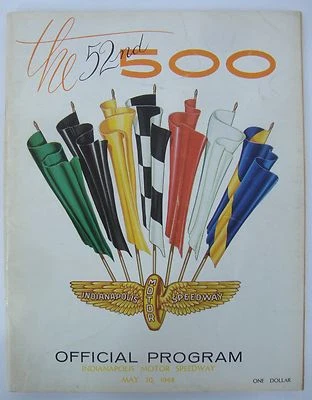 1968 Indianapolis 500 Program Bobby Unser Eagle Offy - Image 1 of 4