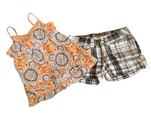 Vtg Y2K Limited Too Tank Top 14 Shorts Low Rise Set Lot Bundle Plaid - Picture 1 of 7