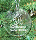 Personalized Crystal Glass Ornament Circle Image Text Christmas Custom Gift