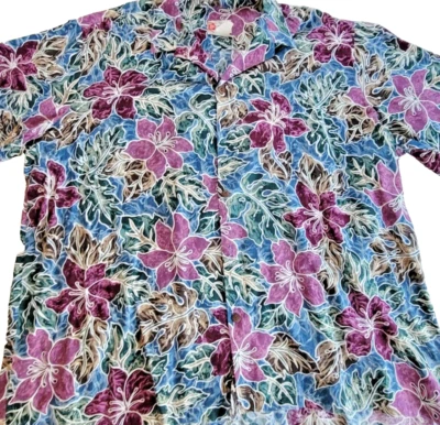 Hilo Hattie Vintage Hawaiian Shirt Men's 5XL - Floral Print, Made in Hawaii-4165 - Image 1 of 4