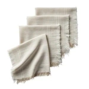 Better Homes&Gardens BG FRINGE 4PK NP-20 x20 - Beige - 57% Polyester/43% Cotton - Picture 1 of 6