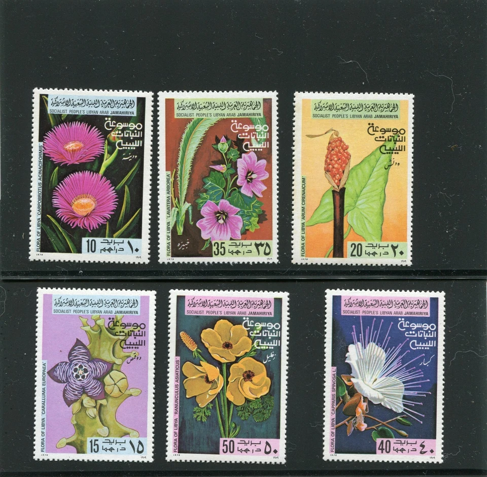 LIBYA   SCOTT# 779-784 MNH FLOWER TOPICAL - Image 1 of 1