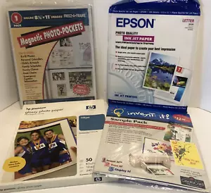 Epson Borderless 8.5x11/HP Premium/Photo Paper/Sample Pack/Magnetic Photo Pocke - Picture 1 of 8