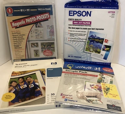 Epson Borderless 8.5x11/HP Premium/Photo Paper/Sample Pack/Magnetic Photo Pocke - Image 1 of 4