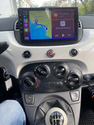 Carplay Per FIAT 500 2007-15 9" Android 13 Autoradio GPS Navi WIFI RDS USB 2/32 - Immagine 1 di 4