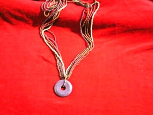 Halskette, Modeschmuck, 80 cm Gesamtlänge, mit schönem Anhänger - Bild 1 von 2