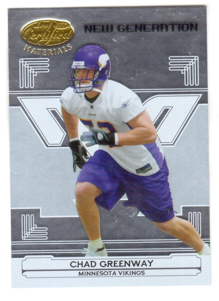 2006 LEAF CERTIFIED MATERIALS #187 CHAD GREENWAY ROOKIE #279/500 - Image 1 of 1