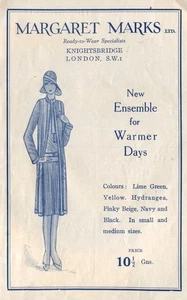 ENSEMBLES for WARMER DAYS - 1920s Margaret Marks Ltd, Knightsbridge ADVERT - Picture 1 of 1