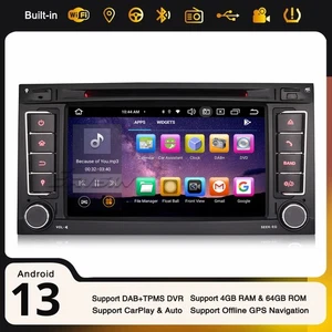 8-Core 7" CarPlay Android 14 Autoradio USB DVD WiFi für VW TOUAREG T5 Multivan - Bild 1 von 18