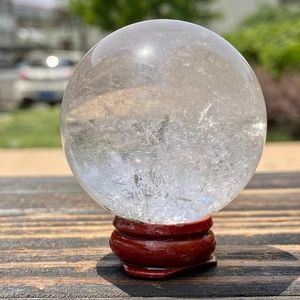 Natural White Crystal Quartz Crystal Sphere Ball Reiki Healing - 5.07OZ - Picture 1 of 12