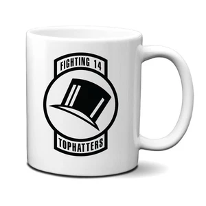 Taza VFA-14 "Top Hatters" logotipo de escuadrón 11 oz - Imagen 1 de 2
