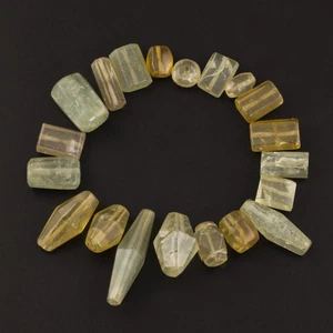 Antiker römischer Indopazifik Schmuck Handel Citrin Aquamarin Quarz Edelsteine Perlen - Bild 1 von 12