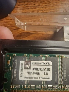 Kingston 740617069297 KVR333/512R 512MB DDR-333 (PC-2700) Random Access Memory - Picture 1 of 3