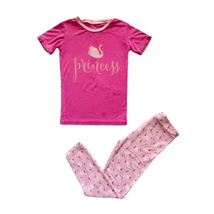 Kickee Pants Swan Princess Bamboo Pajamas Size 8 - Picture 1 of 4
