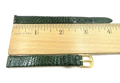 Pulseira de relógio NOS Speidel 10mm/R verde genuína Royal Lizard 231-230 (B268)) - Imagem 1 de 3