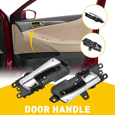 Manija de puerta interior delantera/trasera e izquierda derecha para Hyundai Sonata 2011-2015 cromada Foto 1 de 4