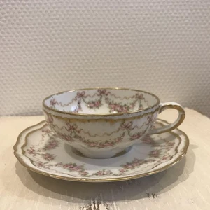 Abiland Limoges 842 Ribbon Cup Rose Marie Antoinette 2 - Bild 1 von 4