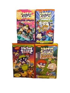 Rugrats VHS Lot (4) Nickelodeon Easter The Movie All Growed Up Discover America - Bild 1 von 17
