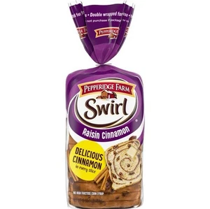 ⚫️ New Exclusive Pepperidge Farm Swirl Raisin Cinnamon Breakfast Soft Bread 16oz - Picture 1 of 2