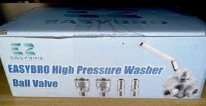EASYBRO Ball Valve Pressure Washer, 3 Way High Pressure Ball Valve Kit, Power - Picture 1 of 6