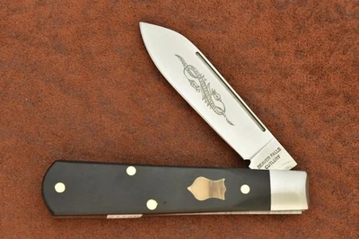 BEAVER FALLS MADE IN USA SMOOTH EBONY WOOD BARLOW JACK KNIFE 1 of 25 2023 (27726 - Image 1 of 4