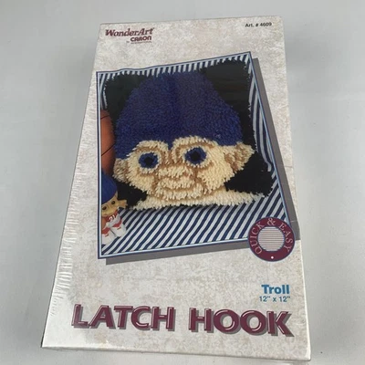 Vtg WonderArt By Caron Troll Latch Hook Kit #4609 Made In USA NIP - Image 1 of 4
