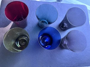 Antike Gläser, 6 Stück, Farbig, vor 1945 - Bild 1 von 4