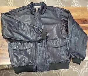 L.L. Bean Leder Bomberjacke Ziegenfell Mantel Pilot Flieger Flieger Large - Bild 1 von 13