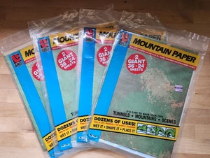 4 Pakete - Life Like Trains HO Scale Mountain Papiermodelleisenbahn 24"x36" Blatt - Bild 1 von 7