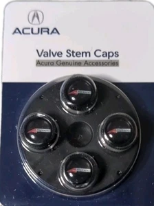 Genuine Acura Valve Stem Caps (A-Spec) (Black) 08W48-PL4-200B - Picture 1 of 2