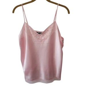 Vintage Babydoll rosa Trägertop Damen Größe L Blumen Pailletten Y2K Coquette Fee skurril - Bild 1 von 6