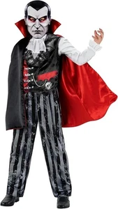 Disfraz de Drácula para Niños + Máscara Niños Vampiro Malvado Halloween Vestido Elegante 3 - 14 años - Imagen 1 de 6