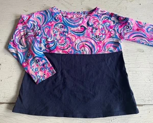 Girl's LILLY PULITZER Size MD (6-7) Blue/Pink Top - Picture 1 of 2