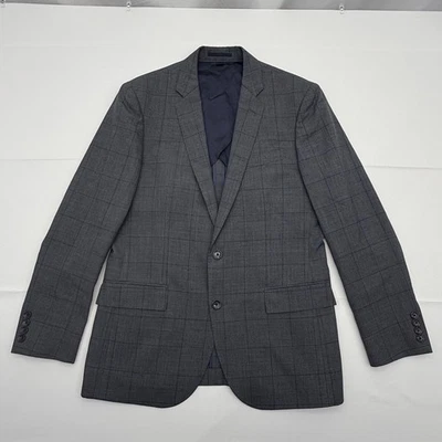 Blazer de tela de lana J Crew Ludlow Fox 40R gris ventana abrigo deportivo chaqueta Foto 1 de 4