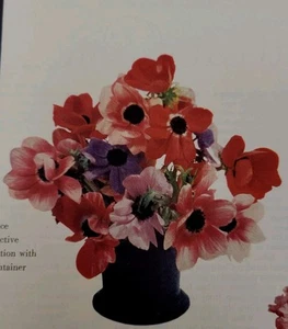 1957 Garden Flower Seasonal Arrangements Vintage Print Ad TWO PAGE Anemones Rose - Imagen 1 de 4