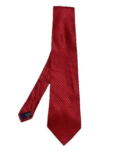 DUNHILL Red Silk Tie. Hors Pattern. Made In Italy. Ex Con - Picture 1 of 4