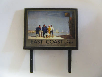TRACKSIDE SIGNS East Coast von LNER - Modelleisenbahn Werbetafel - Spur N & Spur OO