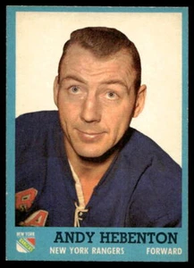 1962-63 Topps #54 Andy Hebenton New York Rangers NR-MINT - Picture 1 of 2