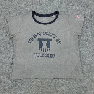 Illinois Fighting Illini Shirt Damen Large grau NCAA University Kurzarm - Bild 1 von 13