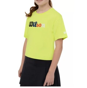Wilson Girls Short Sleeve Boxy T'Shirt in Sunny Lime - Picture 1 of 13