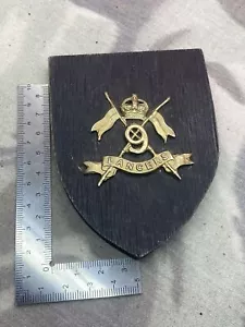 Interesting British Army 9th Lancers Cap Badge Mounted onto Plaque - Picture 1 of 6