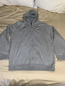 Nike Boston Celtics Basketball Full Zip Up Hoodie Sweater Gray Men’s Size XXL - Picture 1 of 5