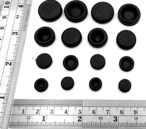Hole Plugs For Sheet Metal Wiring - For 1/16" Thick Panel - 7 Hole Size Options - Picture 1 of 12