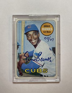 2004 Topps Originals Ernie Banks Auto #5/7 Cubs HOF *Sealed* 1969 Card NM Mint!