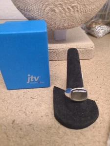 Golden Obsidian Rhodium Over Sterling Silver Men's Ring Sz 9 - Picture 1 of 3