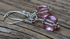 MYSTIC PINK QUARTZ AND STERLING SILVER EARRING, MYSTIC JEWELRY, ARTISAN JEWELRY