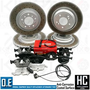 PER BMW E46 M3 DISCHI FRENO ANTERIORI POSTERIORI FORATI MINTEX PASTIGLIE SENSORI 325mm 328mm - Foto 1 di 12